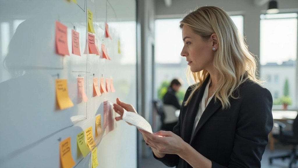 Webontwerper test gebruikerservaring door wireframes te analyseren op whiteboard