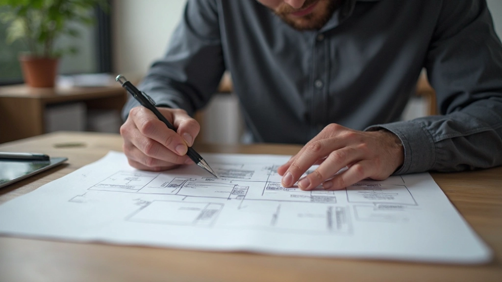 Designer werkt aan visuele hiërarchie van website met verschillende lettertypegroottes