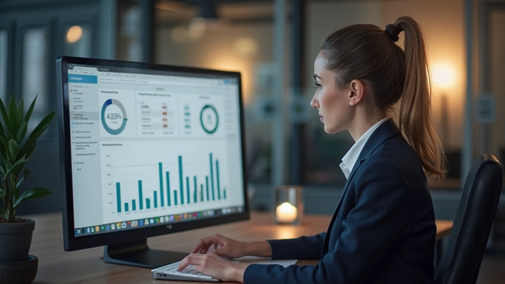 Analytics dashboard displaying content performance metrics and KPI tracking over time