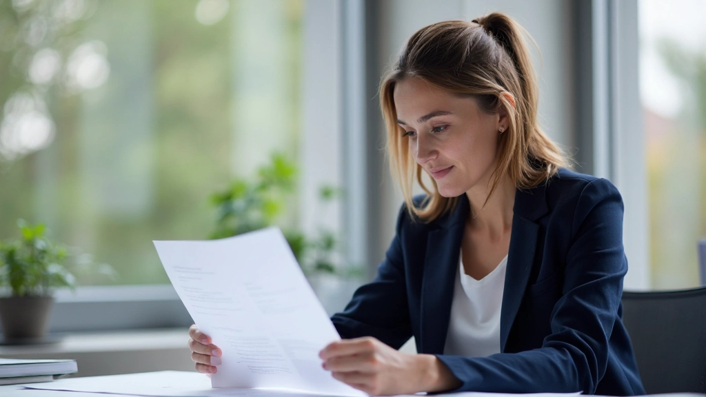 Professioneel kantoor met georganiseerde werkplek en duidelijke informatiestructuur