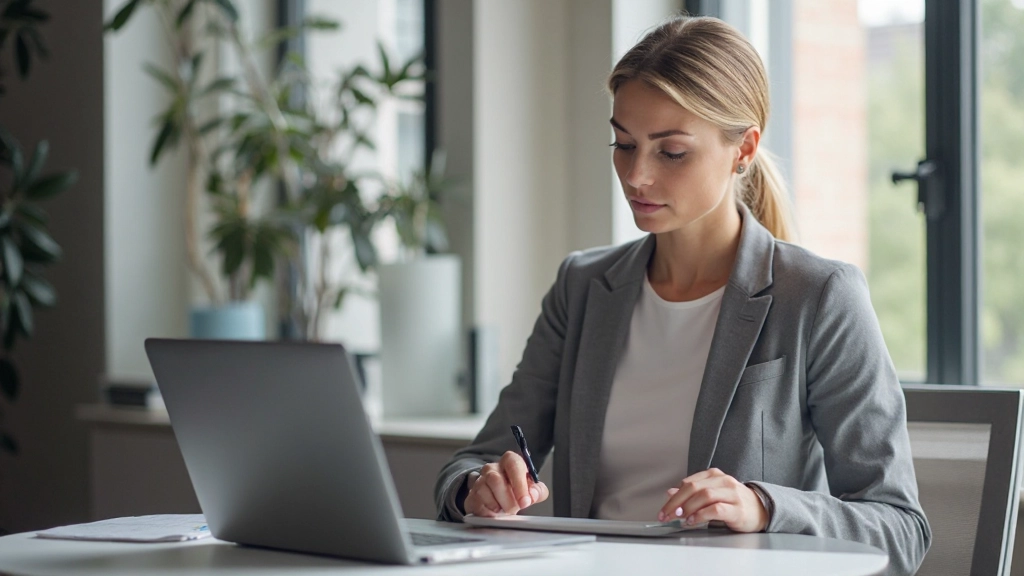 Professional content strategist planning digital content framework at modern workspace with analytics visible